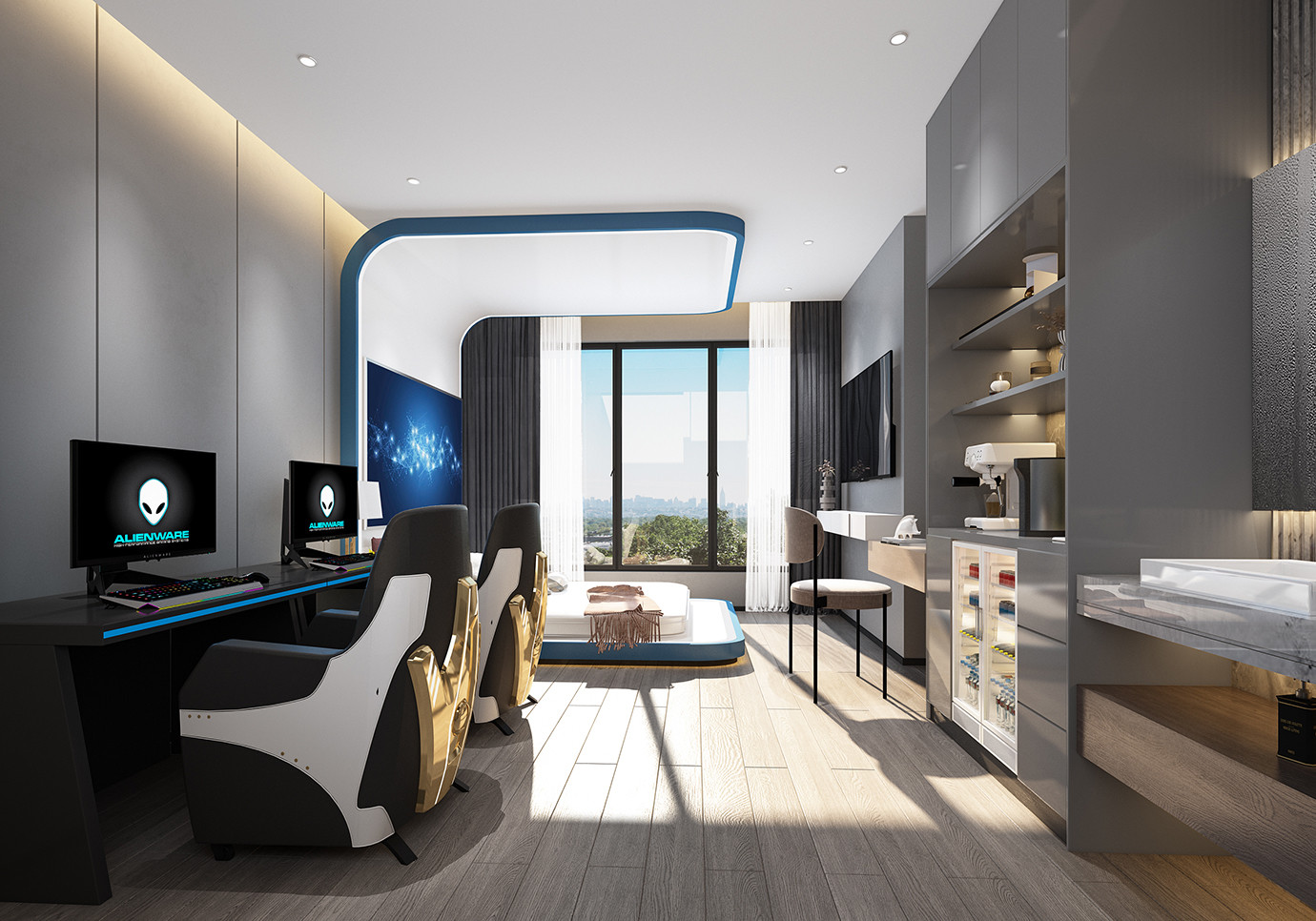 電競酒店客房設(shè)計