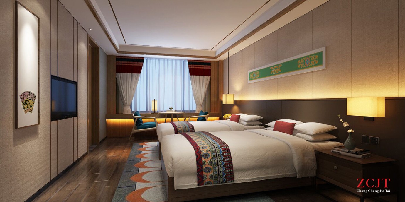 酒店臥室設(shè)計(jì)裝修、雙人間客房