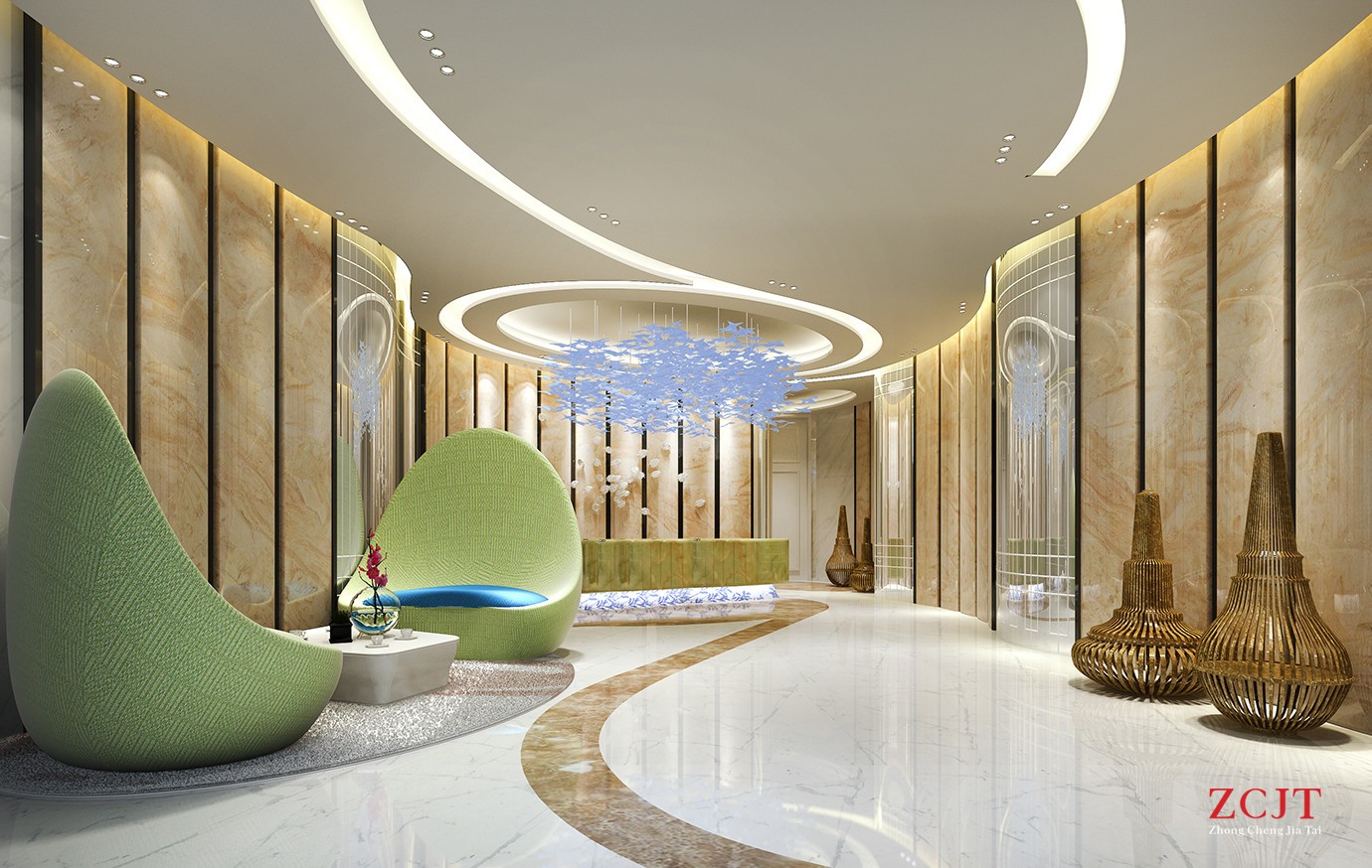 酒店室內大廳設計裝修、成都酒店
