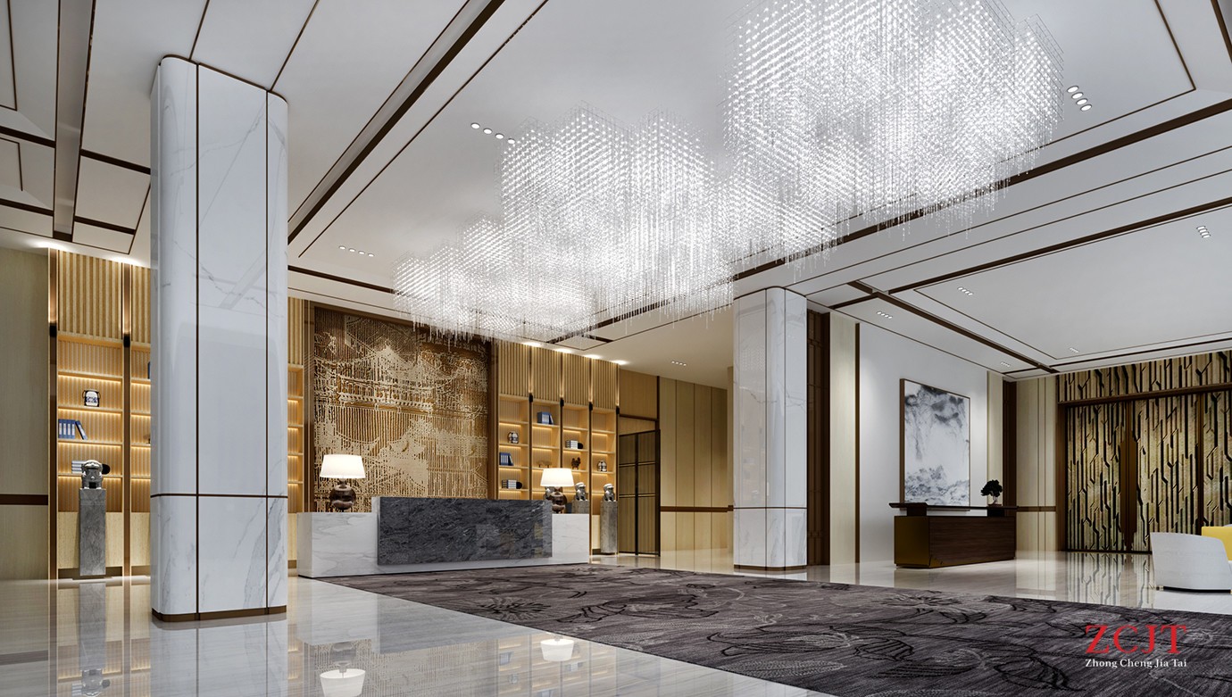星級酒店室內接待大廳設計、吧臺設計裝修