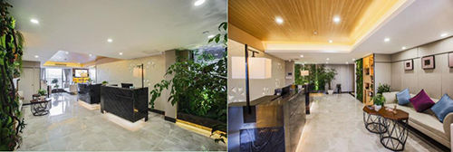 成都網(wǎng)魚電競酒店接待大廳改造